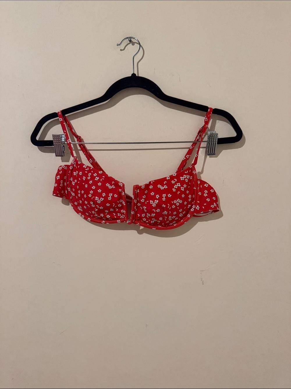 Red Floral Bikini Size Large